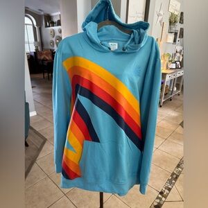 Aldi Gear Hoodie XL Blue Pullover Graphic Sweatshirt Cozy Soft NWOT